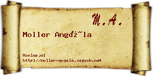 Moller Angéla névjegykártya